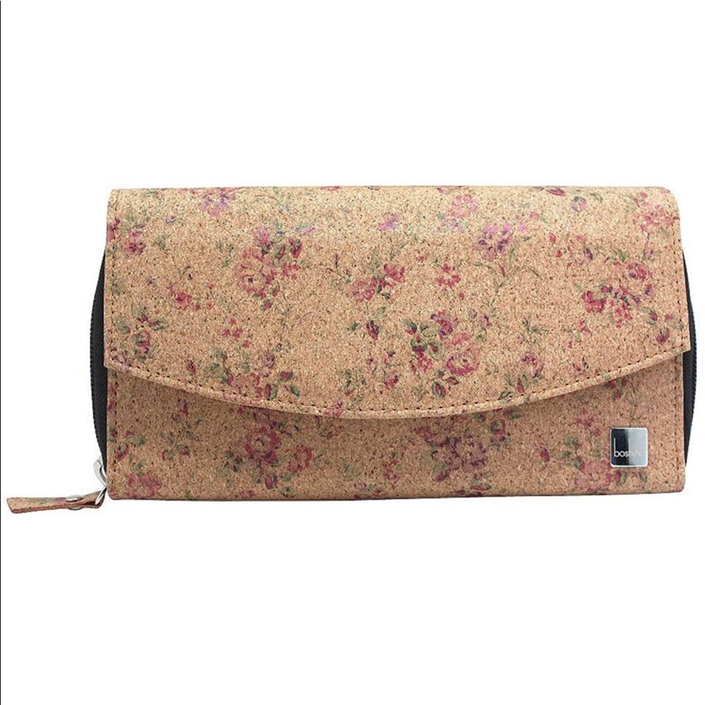 Cork Floral Wallet